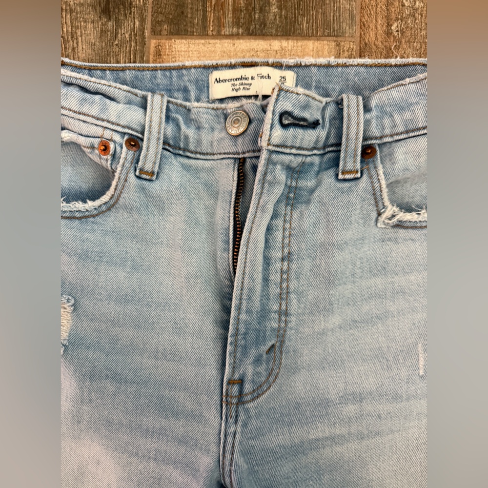 Abercrombie & Fitch The Skinny Hi-Rise Jeans Size 25/0 - Picture 6 of 7